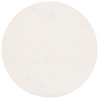 Blat do stołu, okrągły, biały, Ø70x3 cm, lite drewno sosnowe