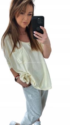 BY O LA LA! BLUZKA BASIC WĘZEŁ ANANAS UNI zdjęcie 1