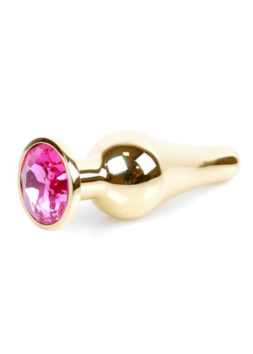 Plug-Jewellery Gold Butt Plug- Pink na Arena.pl