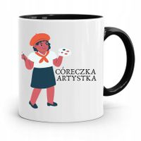 Kubek Czarny Prezent Dla Córki Córeczka Artystka Z Nadrukiem Ze Zdjęciem