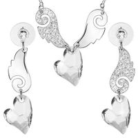 Komplet biżuterii WINGS cytrynowe serduszka