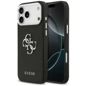 etui guess grained big 4g classic logo na iphone 17 pro max - czarne