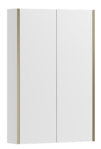 Szafka łazienkowa wisząca z lustrem ANTICO 60 GOLD biała (W2) na Arena.pl