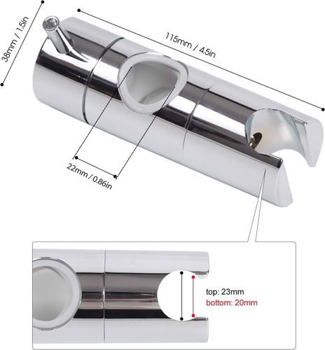 Uchwyt na słuchawkę prysznicową srebrny na Arena.pl