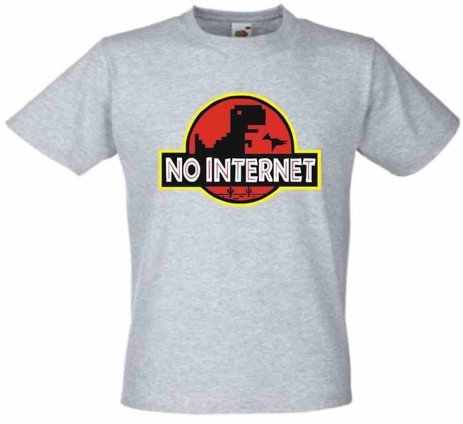 No internet, jurassic, jurajski, Koszulka zdjęcie 2