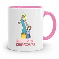 Kubek Różowy Krawca Krawcowej Najlepsza Krawcowa Z Nadrukiem Ze Zdjęciem
