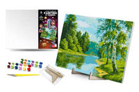 Zestaw Kreatywny Malowanie Po Numerach - Brzozowa Krawędź 40X50 Podstawka