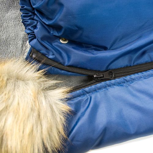 Śpiworek z futerkiem do wózka granatowy + torba + pokrowiec STARKY na Arena.pl