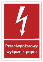 Przeciwpożarowy Wyłącznik Prądu 10X14,8 Płyta Foto