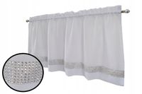 ZAZDROSTKA ZAZDROSKA firana kuchenna cyrkonie glamur NA WYMIAR wys. 60 cm