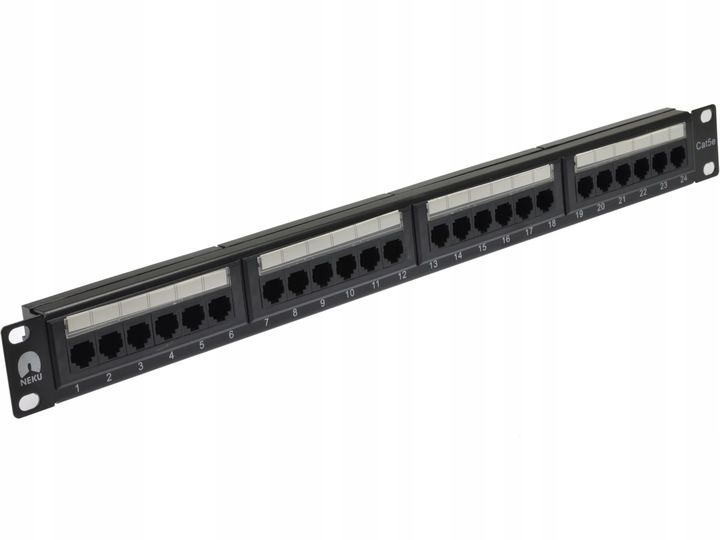 NEKU Patch panel patchpanel RACK 19'' 5e 24p UTP zdjęcie 2