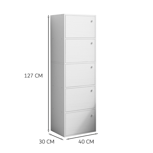 NOWOCZESNA POJEMNA KOMODA SZAFKA DUŻA BIAŁA SKANDYNAWSKI LOFT RETRO 5 PÓŁEK na Arena.pl