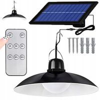 ŻYRANDOL LAMPA SOLARNA LED WISZĄCA SUFITOWA +PILOT