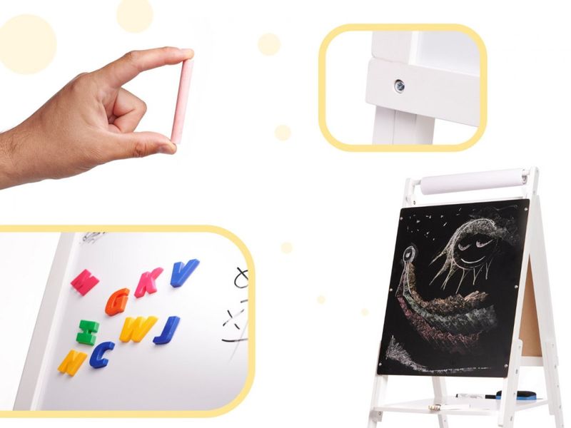 Tablica magnetyczna kredowa + magnesy biała XXL zdjęcie 3