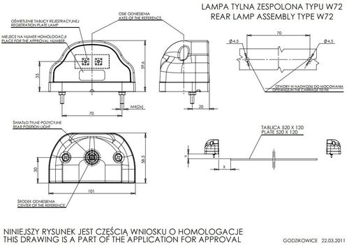 Lampa LED oświetlenia tablicy rejestracyjnej (409) na Arena.pl