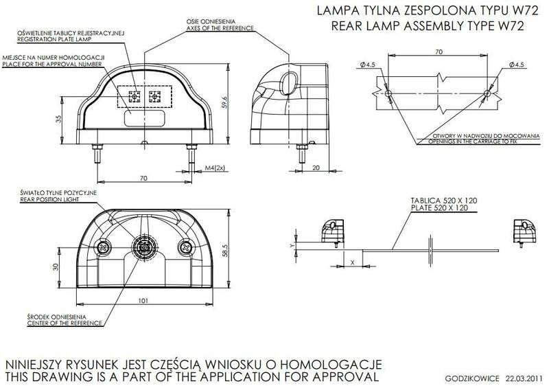 Lampa LED oświetlenia tablicy rejestracyjnej (409) zdjęcie 7