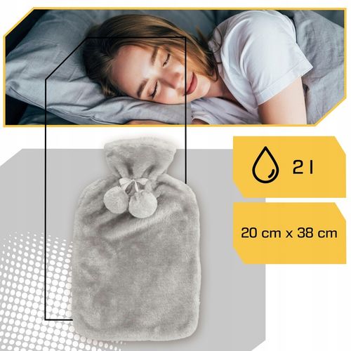 Duży termofor gumowy w pokrowcu ogrzewacz pluszowy w sweterku na wodę XXL na Arena.pl