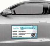 MAGNES na samochód auto MATA MAGNETYCZNA REKLAMA 30x60 CM KLIMATYZACJE