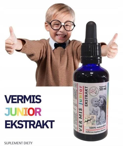 VERMIS JUNIOR Krople 50ml na pasożyty, oczyszczani zdjęcie 2