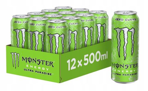 Monster Zero Ultra Paradise Napój energetyczny bez cukru kiwi 12x500ml na Arena.pl
