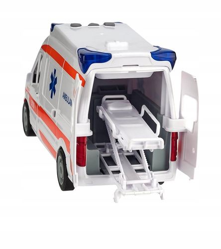 Auto Karetka Pogotowia Ambulans Bus Napęd Dźwięki Otwierane Drzwi z noszami na Arena.pl