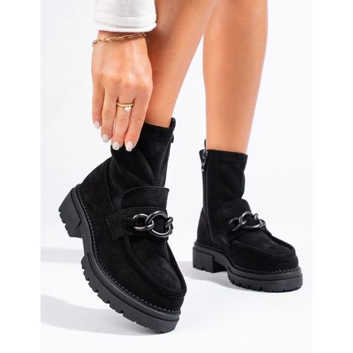 Czarne botki damskie na platformie r.41 na Arena.pl