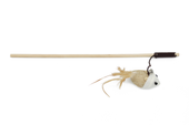 Zabawka dla kota drewniana wędka z pluszową myszką 40-102cm UNIQ PETS