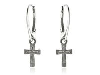 WISZĄCE KOLCZYKI CELEBRYTKI KRZYŻYK KRZYŻ SREBRO