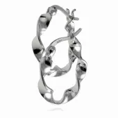 ELEGANCKIE SREBRNE KOLCZYKI KOŁA KÓŁKA 2CM KRĘCONE SPIRALKI SPIRALE