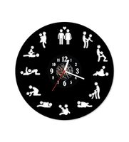 Zegar ścienny z płyty winylowej 324.13 Pozycje Seksualne