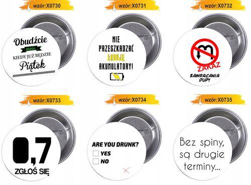 Przypinki buttony ZBYT PRZYSTOJNY BY PRACOWAĆ na Arena.pl