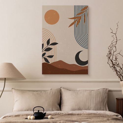 Obraz Canvas Do Sypialni Słońce Księżyc Styl Boho Abstrakcja 50cm x 70cm na Arena.pl