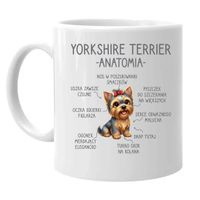 yorkshire terrier - anatomia - kubek na prezent z pieskiem