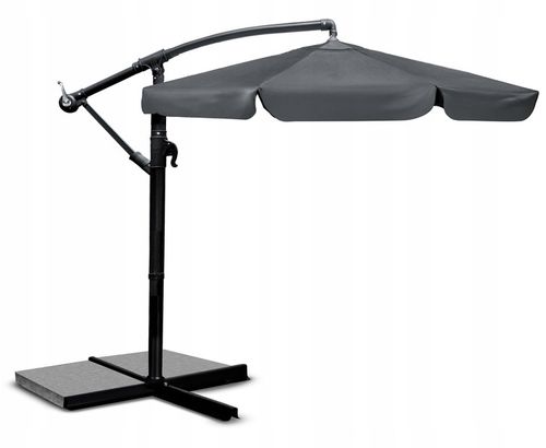 Parasol Ogrodowy Duży Składany z wysięgnikiem pokrowiec 6 segmentów Ø 350cm na Arena.pl