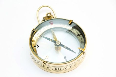 Kompas mosiężny - map reader, śr. 8 cm