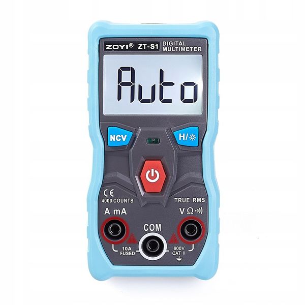 MULTIMETR CYFROWY AUTOMATYCZNY ZT-S1 TRUE RMS NCV MIERNIK NAPIĘCIA PRĄDU zdjęcie 6
