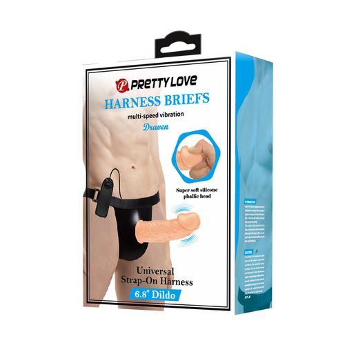 pretty love   harness briefs  draven strap on 6,8 dildo vibration na Arena.pl