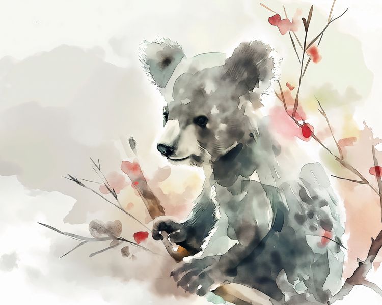 Plakat 50x40cm Akwarelowa Koala zdjęcie 1