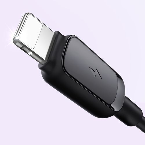 Kabel przewód do iPhone Lightning - USB 2.4A 1.2m czarny na Arena.pl