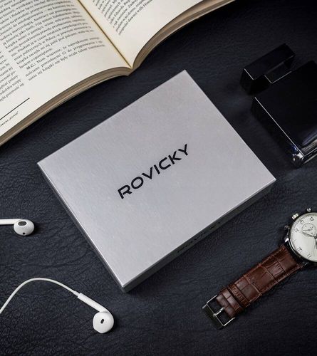 elegancki portfel męski ze skóry naturalnej - rovicky na Arena.pl