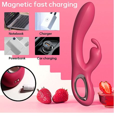 Wodoodporny wibrator USB z wypustką na łechtaczkę na Arena.pl