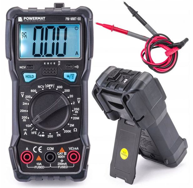 MULTIMETR CYFROWY ELEKTRYCZNY MIERNIK PRĄDU LCD PM-MMT-60 zdjęcie 1