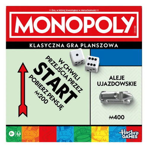 Gra planszowa Monopoly Classic Hasbro Kultowa Rodzinna od +8 lat na Arena.pl