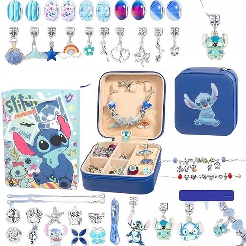 ZESTAW KORALIKÓW DO ROBIENIA BRANSOLETEK BIŻUTERII CHARMS STITCH LILO STICH na Arena.pl