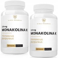 MONAKOLINA K wyciąg z fermentowanego czerwonego ryżu CHOLESTEROL 180 kap