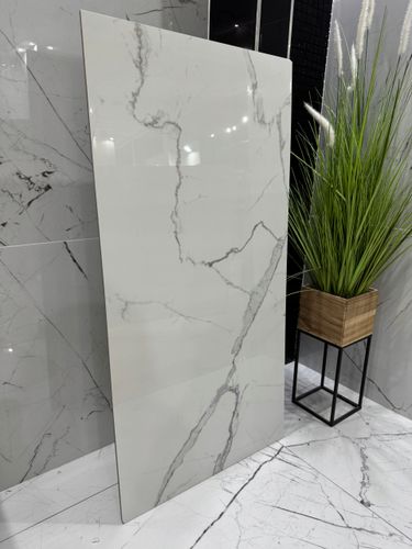 Płytka gres 120x60 Biały Marmur Calacatta Połysk Duży Format Premium na Arena.pl