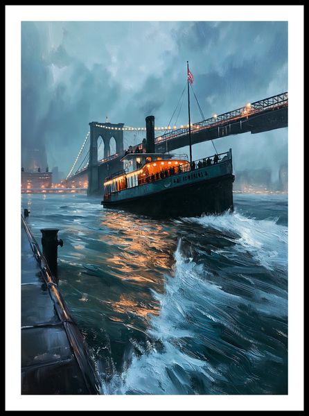Plakat 50x70cm Stary Parowiec zdjęcie 3
