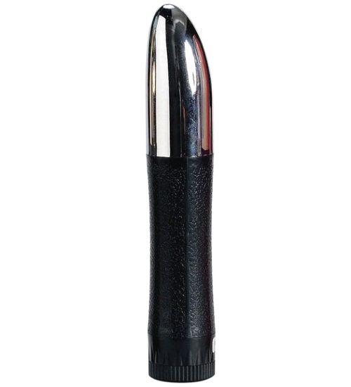 Srebrno czarny wibrator zdjęcie 2