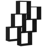 Półka ścienna z półką Czarny dąb 78 x 15 x 92 cm