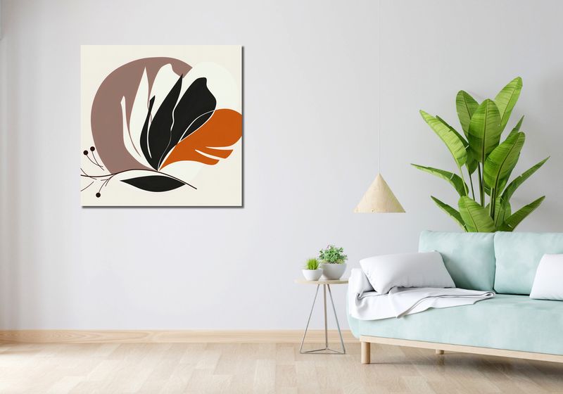 Obraz 90x90cm Elegancja Roślinna zdjęcie 2
